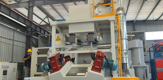 青浦板材除锈强化，通过式抛丸机应用案例